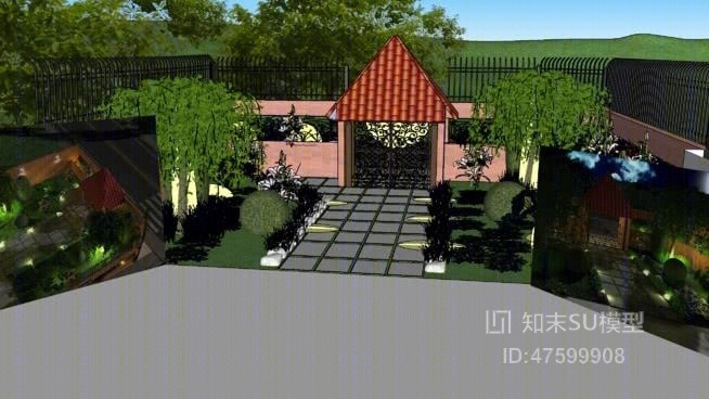 景观小建筑SU模型下载【ID:619306790】