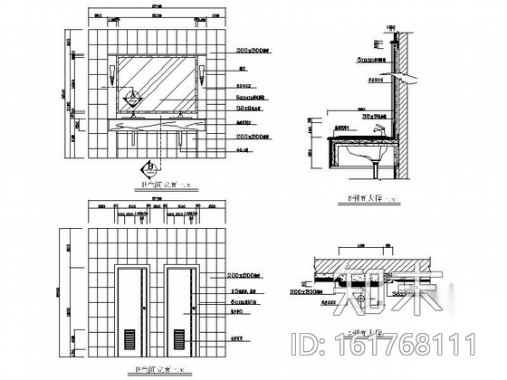 中式风格休闲茶楼室内施工图cad施工图下载【ID:161768111】