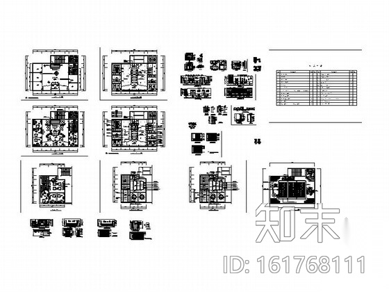 中式风格休闲茶楼室内施工图cad施工图下载【ID:161768111】