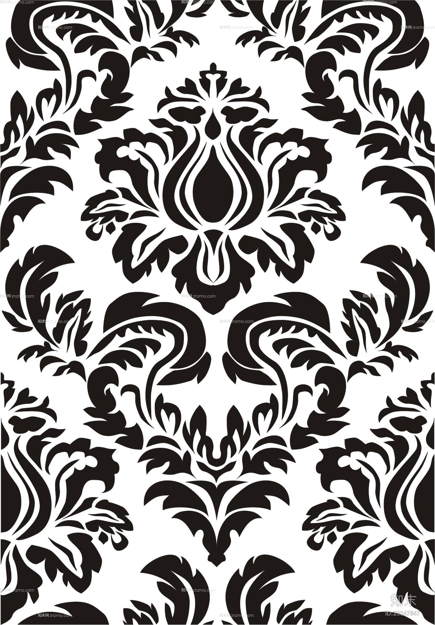 黑白花纹贴图贴图下载_黑白花纹贴图材质贴图免费下载【知末贴图库】