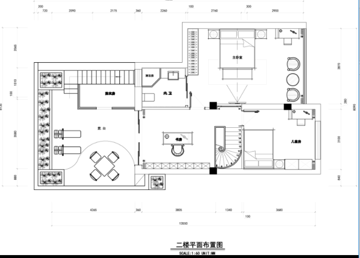 虹桥花园别墅室内装修设计施工图及效果图cad施工图下载【ID:161787153】