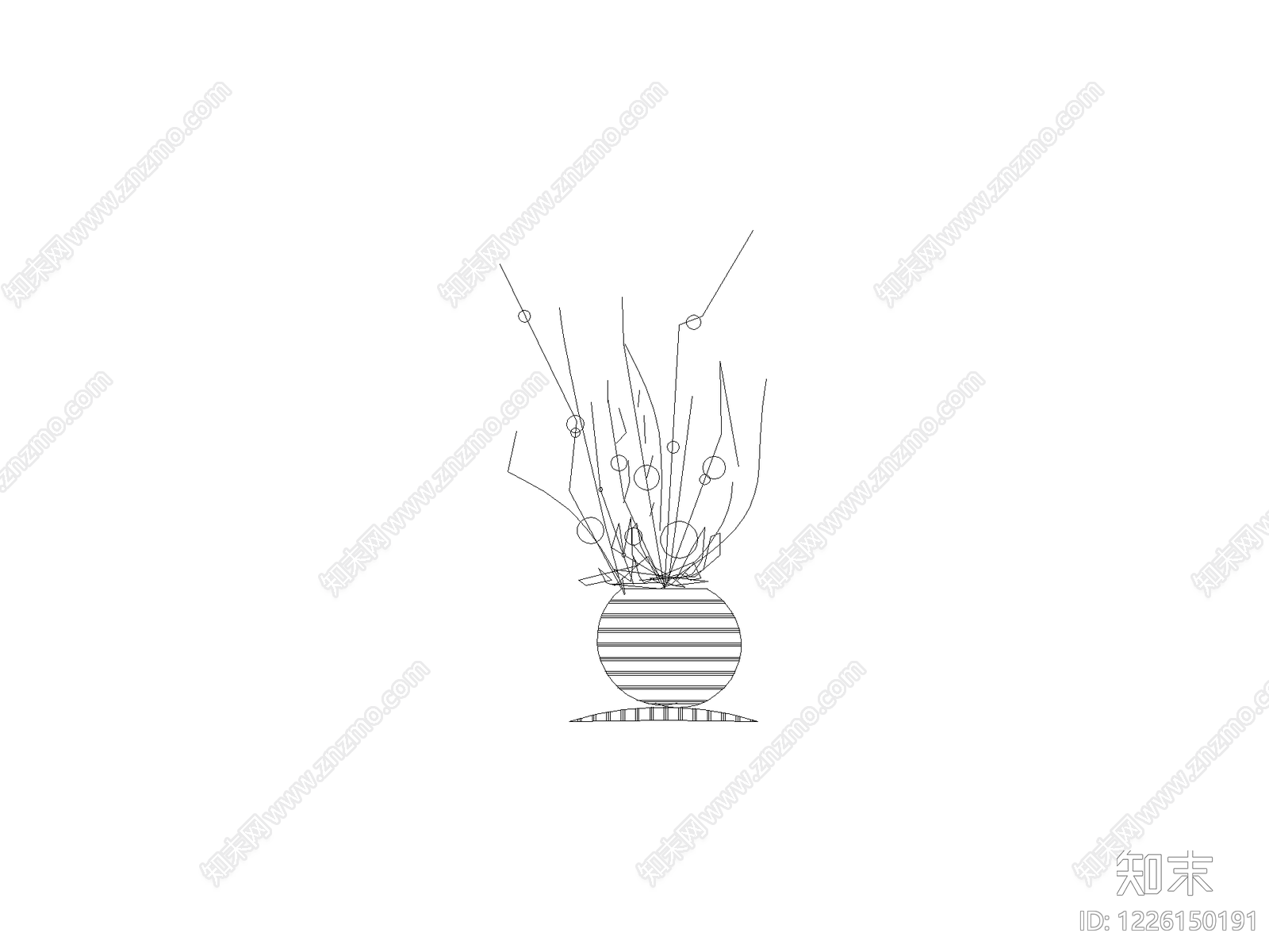 摆件cad施工图下载【ID:1226150191】