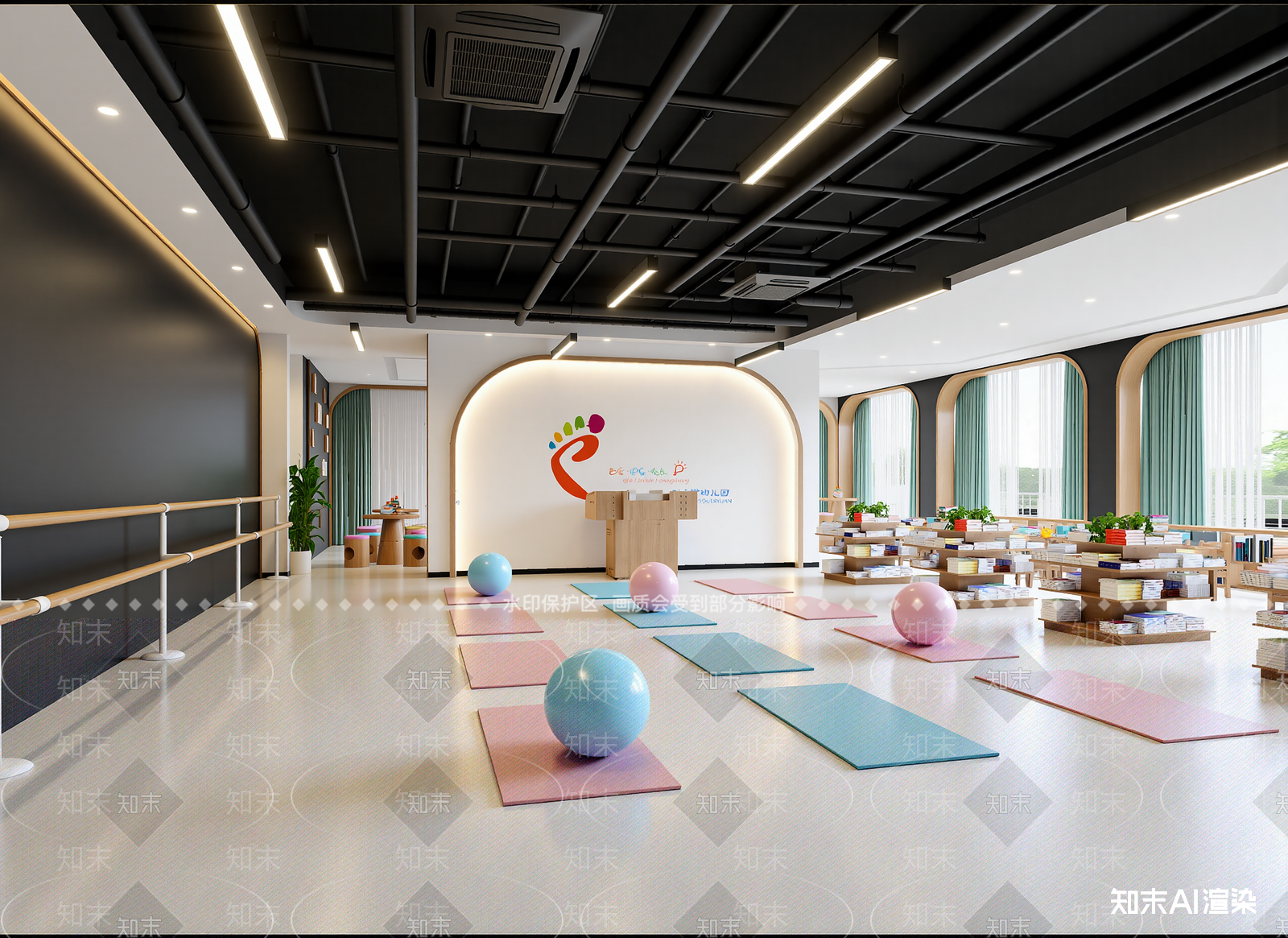 瑜伽室3D模型下载【ID:1213986620】
