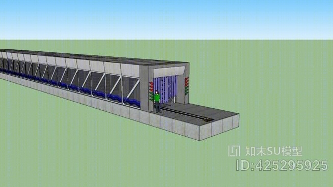 神奇隧道洗车SU模型下载【ID:425295925】