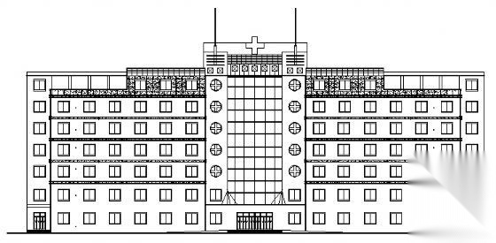 某六层医院建筑施工图cad施工图下载【ID:151592194】