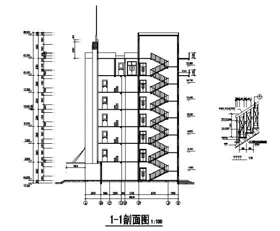 某六层医院建筑施工图cad施工图下载【ID:151592194】