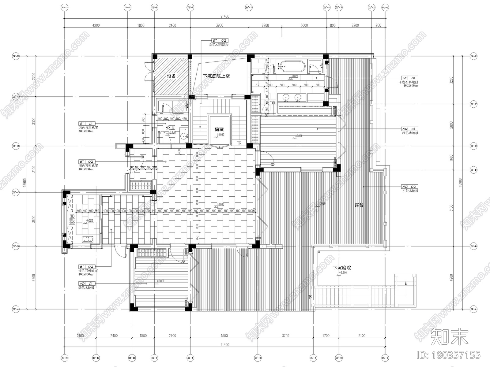 [南宁]安吉桃花源416㎡中式别墅装修施工图cad施工图下载【ID:180357155】