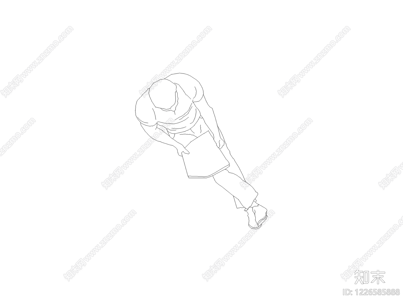 现代人物CAD图纸