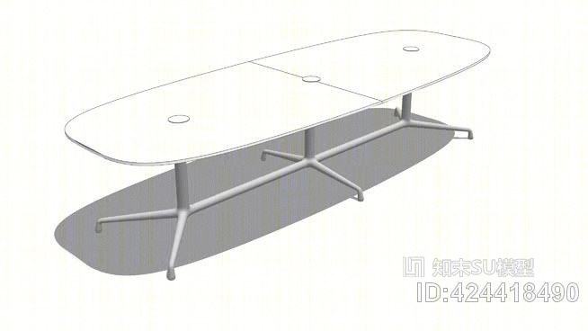 CueSee，SW1，低会议桌，超椭圆，层压板，120SU模型下载【ID:424418490】