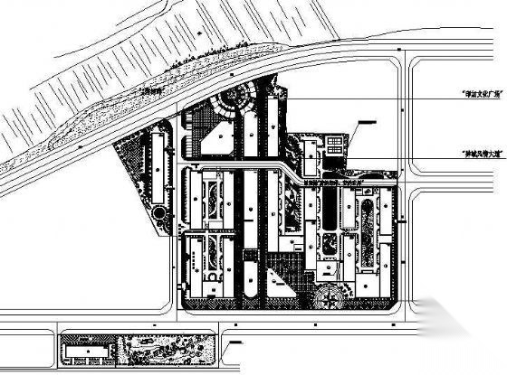 某小区环境景观总平面图施工图下载【ID:161113132】