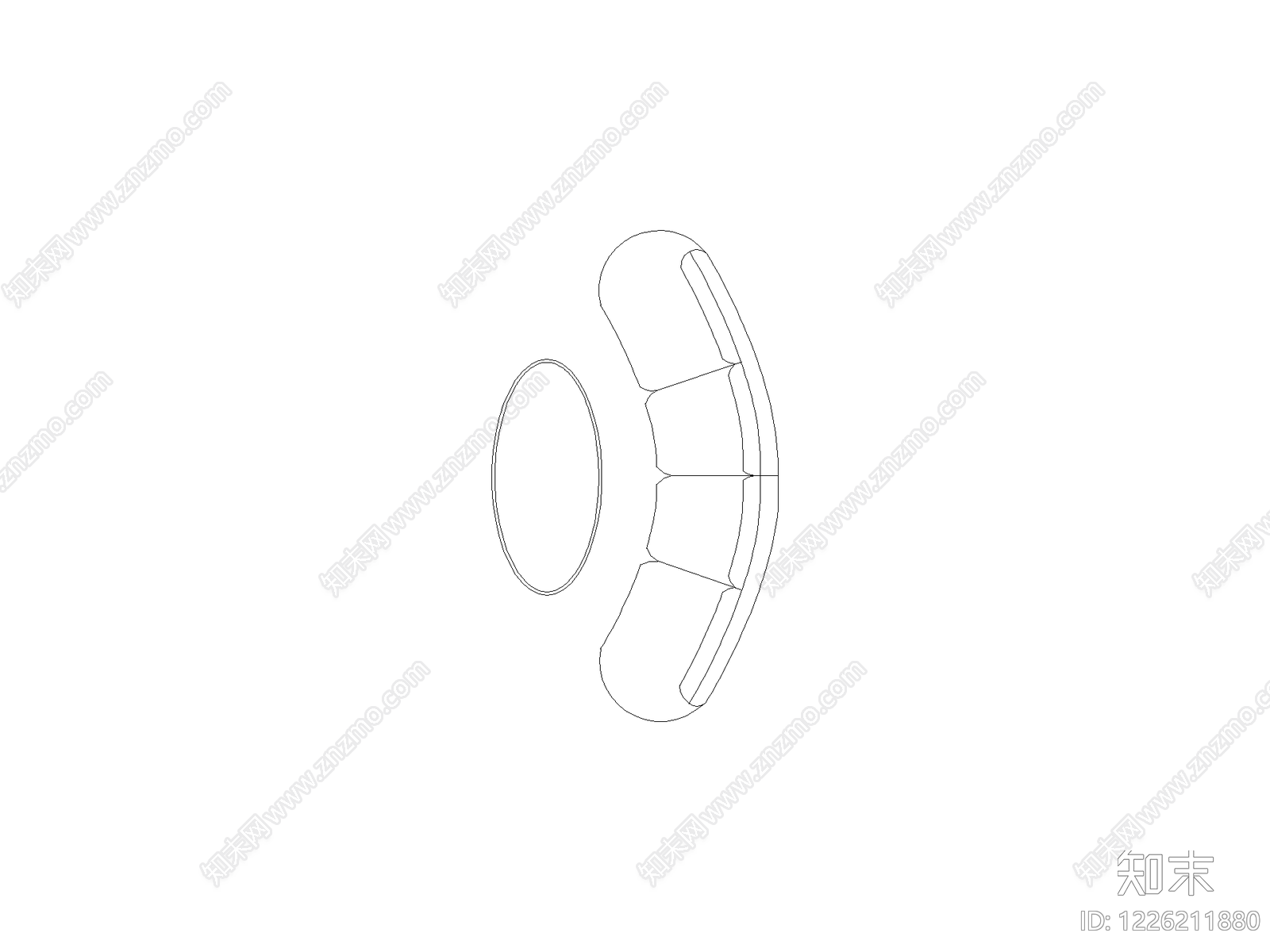 沙发cad施工图下载【ID:1226211880】