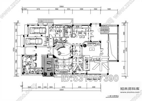 施工图某高尔夫别墅装修图cad施工图下载【ID:531997390】