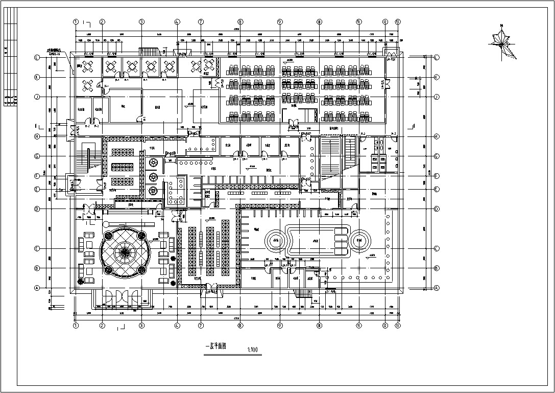 多层文体休闲中心建筑设计CADcad施工图下载【ID:166335129】