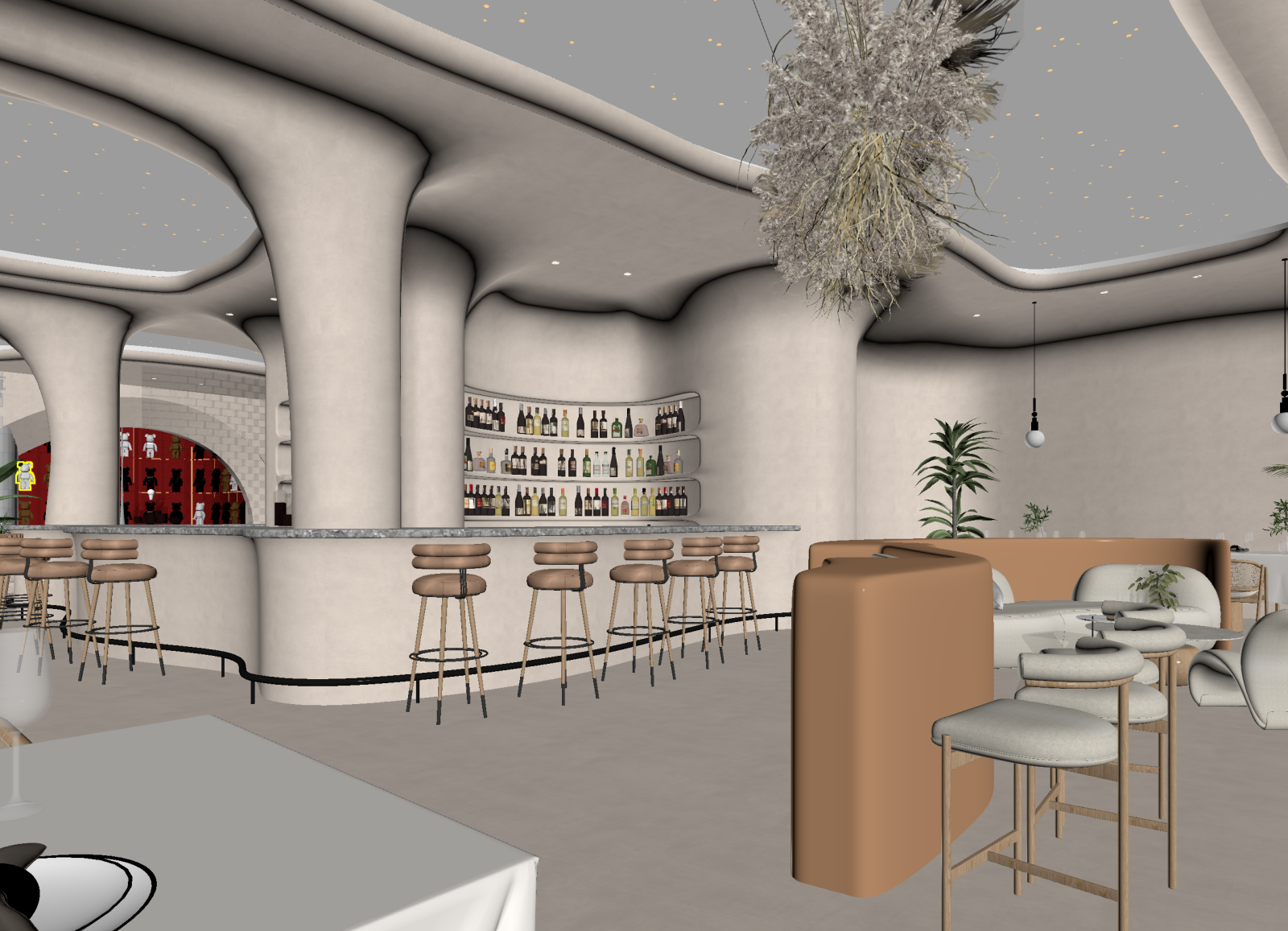 奶油酒吧3D模型下载【ID:1215006315】
