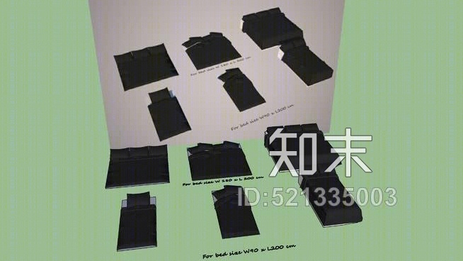 毯子和枕头SU模型下载【ID:521335003】