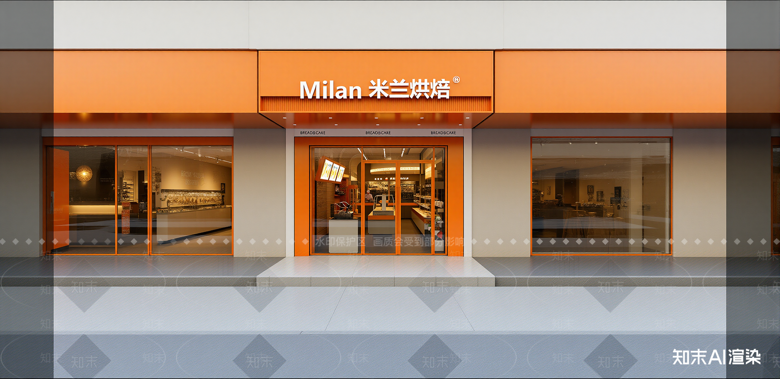 现代甜品面包店SU模型下载【ID:1215991944】