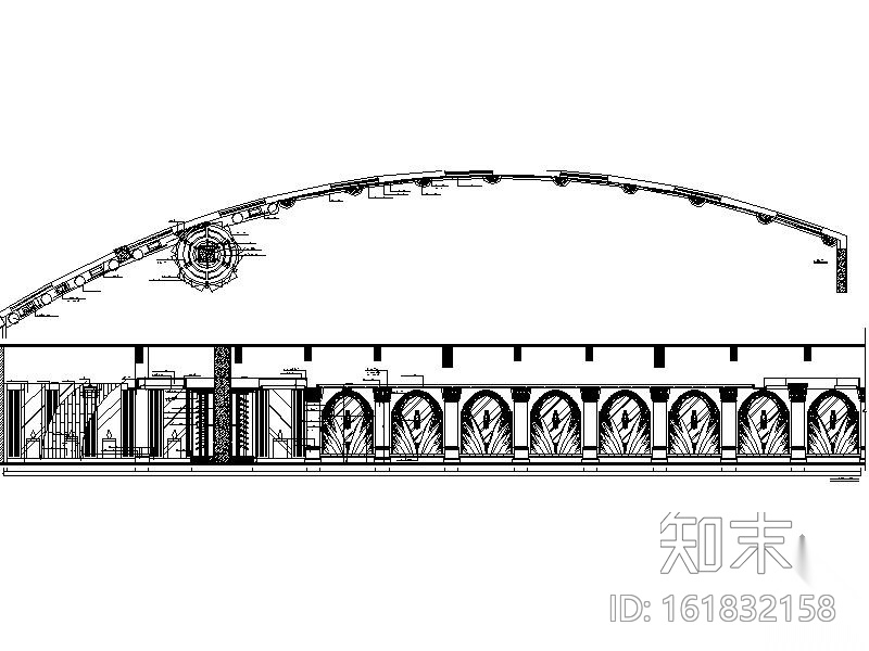 某大型奢华高档会所室内装修施工图cad施工图下载【ID:161832158】