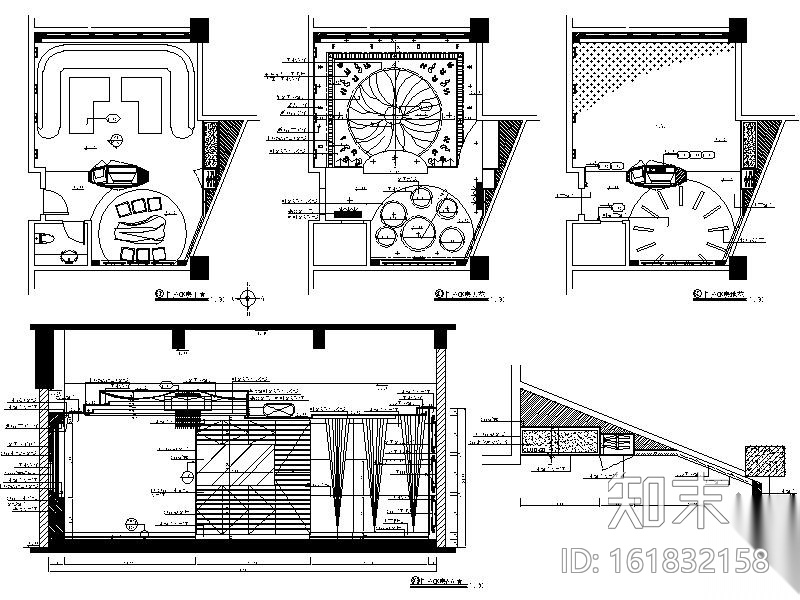 某大型奢华高档会所室内装修施工图cad施工图下载【ID:161832158】