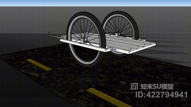 自行车拖车SU模型下载【ID:422794941】