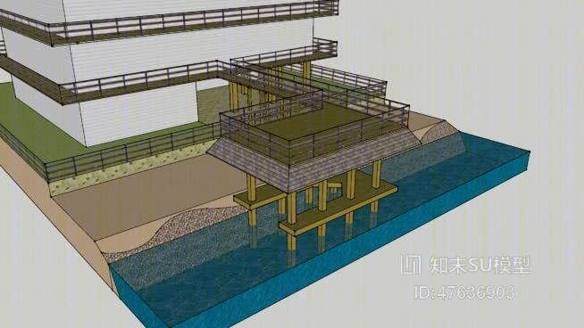 艺术风格建筑SU模型下载【ID:47636903】