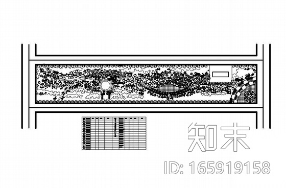 某街头广场绿化种植配置图cad施工图下载【ID:165919158】