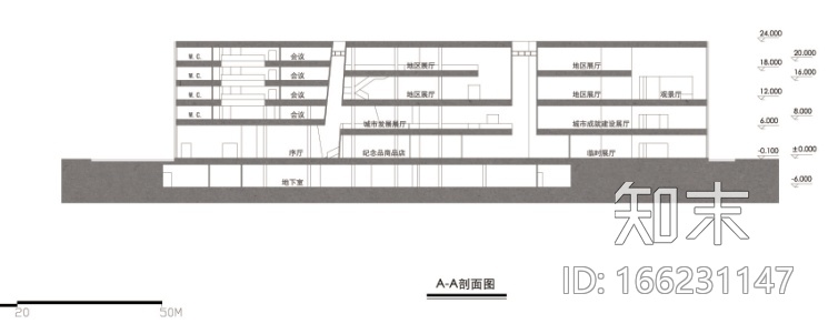 [河南]三层镂空金属板材立面城市展示馆建筑设计方案文本cad施工图下载【ID:166231147】