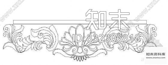图块/节点欧式雕花图块41施工图下载【ID:832306818】