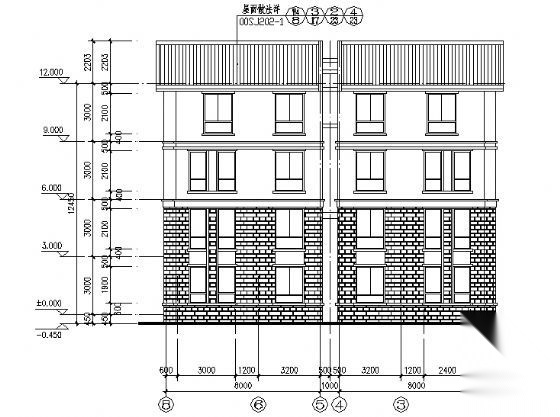 某四层双联排别墅建筑方案图cad施工图下载【ID:149922195】