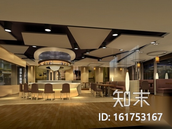 [原创]高档典雅西餐厅设计CAD装修图（含效果）cad施工图下载【ID:161753167】