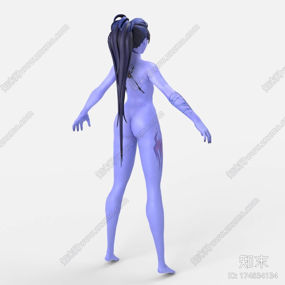 Widowmaker(裸色)来自《守望先锋》3DCG模型下载【ID:174834134】