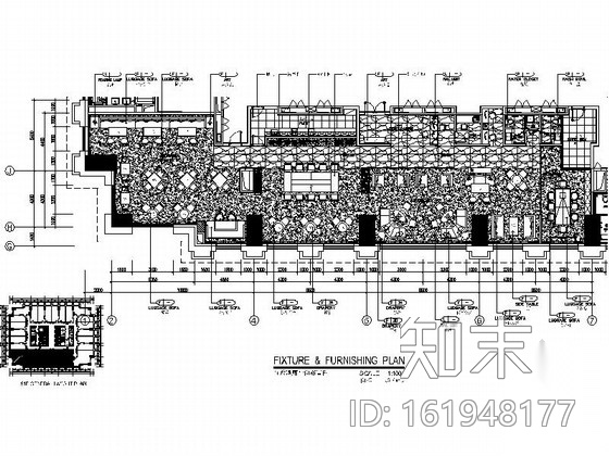 [广东]某豪华商务酒店行政酒廊室内装修施工图cad施工图下载【ID:161948177】