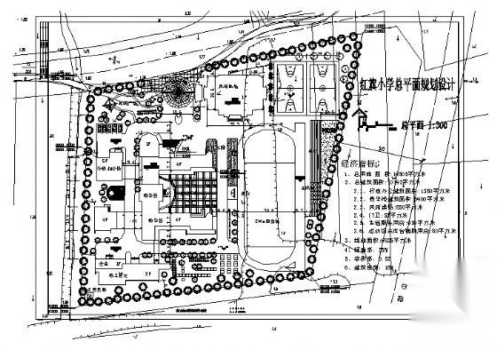 浙江某四层小学教学楼建筑方案图cad施工图下载【ID:151574181】