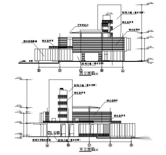 某三层洗浴中心建筑方案图cad施工图下载【ID:151666139】