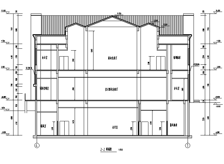 [江苏]三层框架结构大型会议办公公用建筑施工图(17年...施工图下载【ID:149953117】