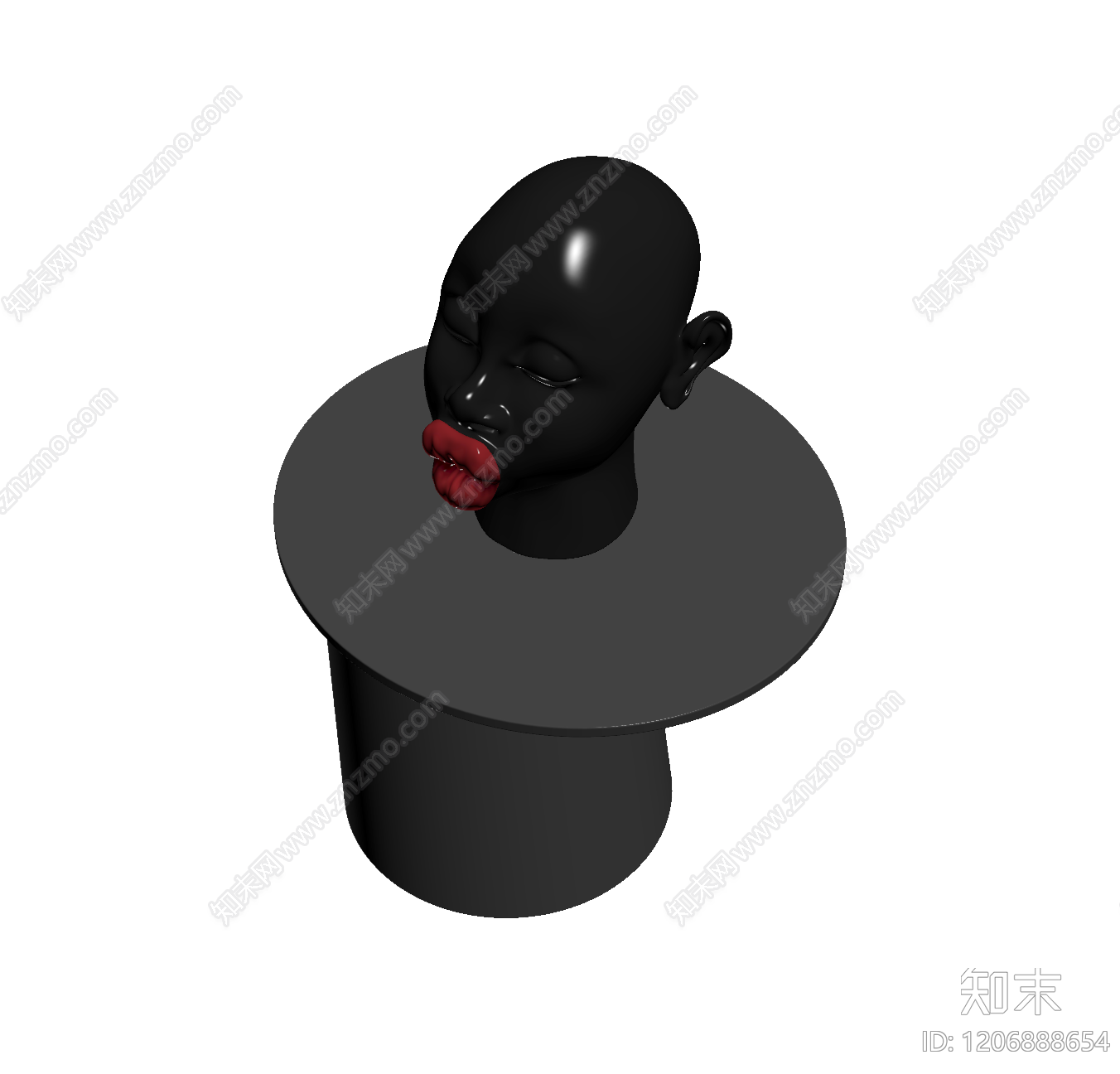 人脸雕塑装饰摆件3D模型下载【ID:1206888654】