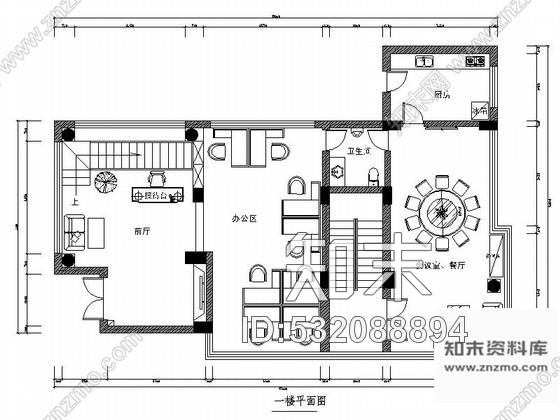 施工图昆明三层极致办公空间装修图含效果施工图下载【ID:532088894】