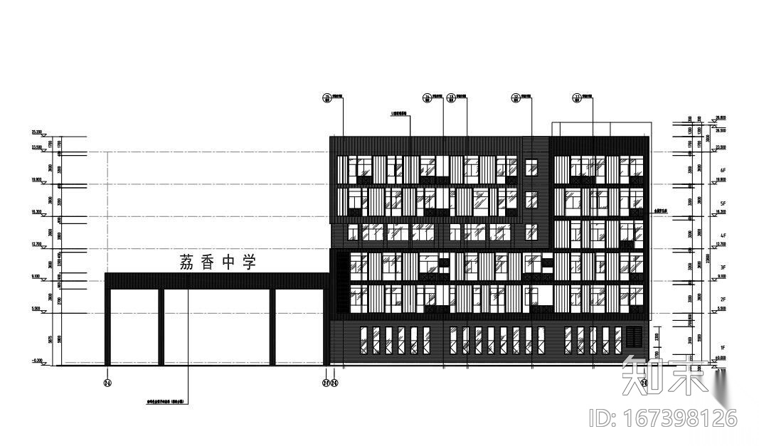 中学食堂cad施工图下载【ID:167398126】