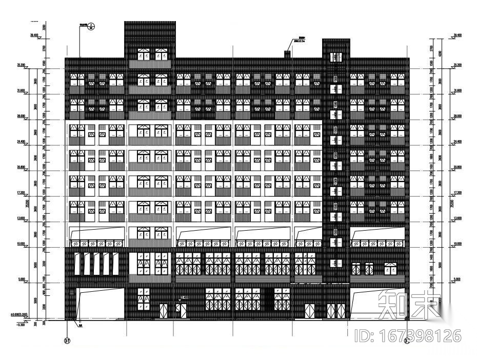 中学食堂cad施工图下载【ID:167398126】