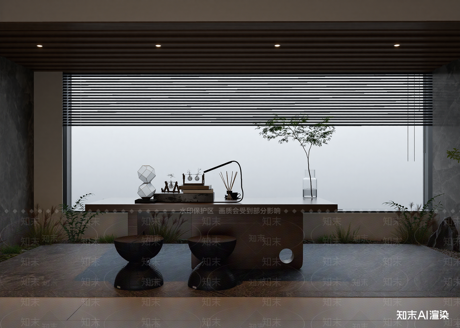 现代茶室3D模型下载【ID:1215093432】