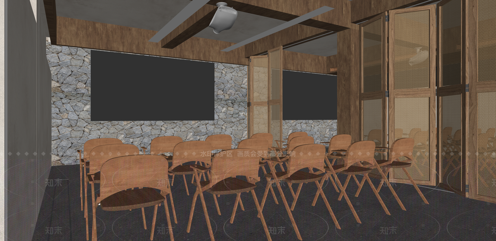侘寂会议室SU模型下载【ID:1215926354】