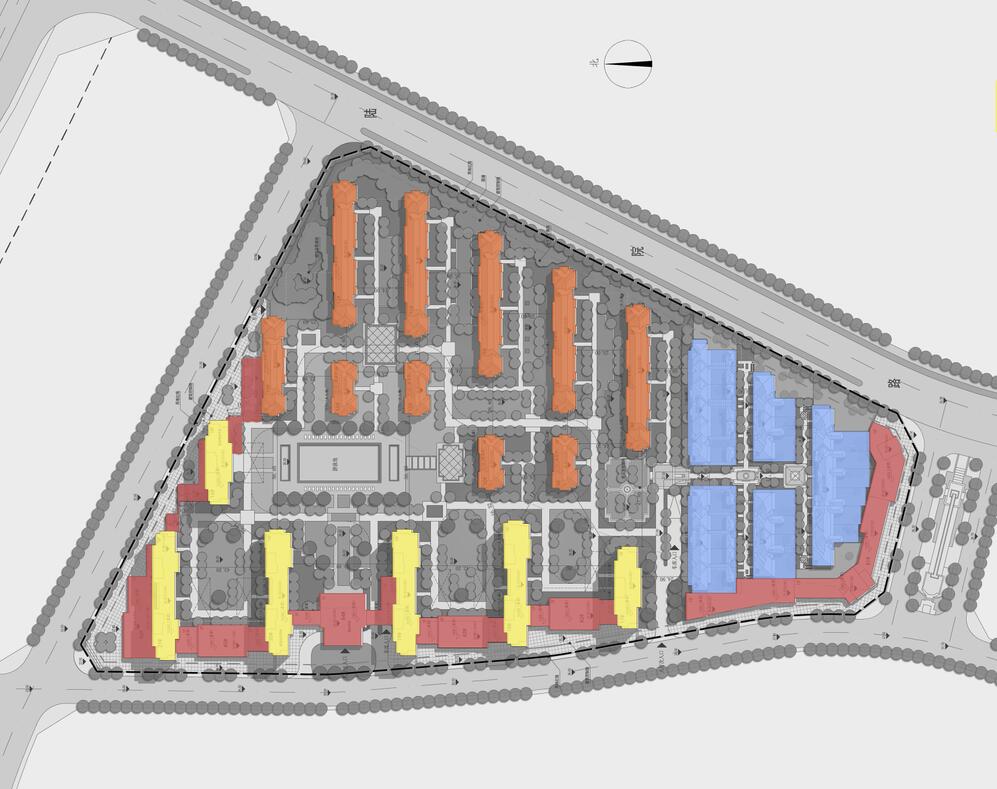 [江西]欧陆风格居住区建筑方案文本设计cad施工图下载【ID:166453176】