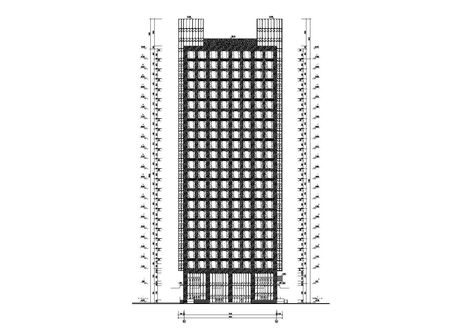 未来方舟D8栋办公楼全套施工图（含标文）cad施工图下载【ID:151394114】