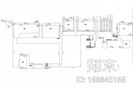 污水处理厂工艺施工设计图施工图下载【ID:166845166】