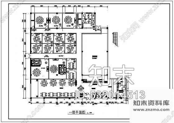 施工图餐厅精装装修图纸cad施工图下载【ID:532014513】