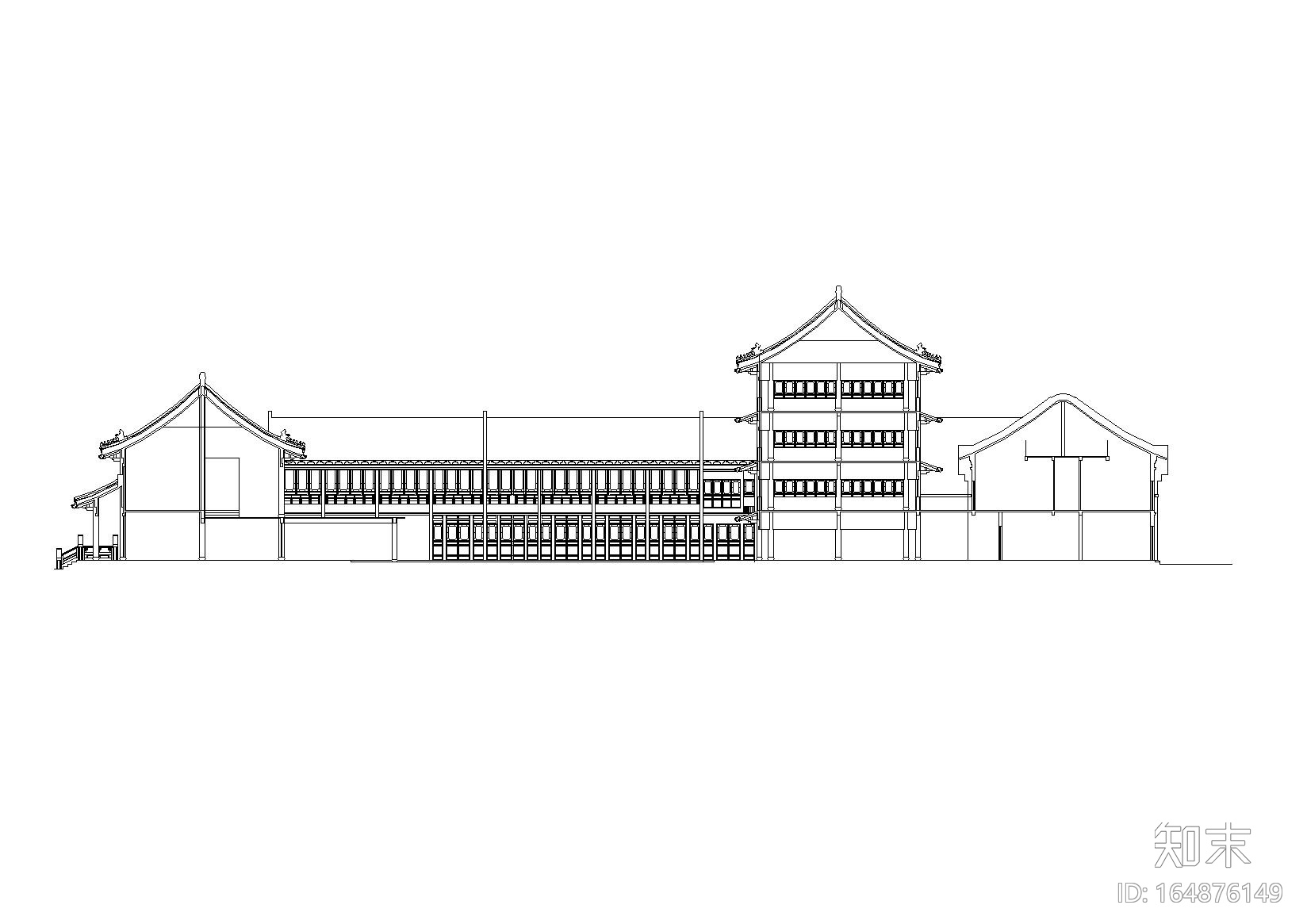 10套徽派建筑方案施工图合辑（CAD）施工图下载【ID:164876149】