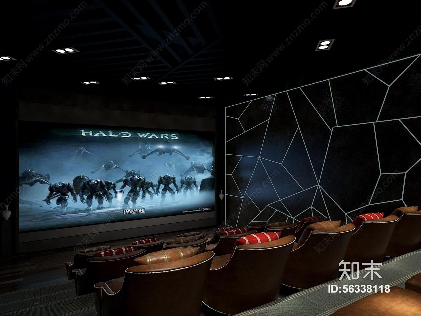 工业风电影院影厅vip包厢3D模型下载【ID:56338118】