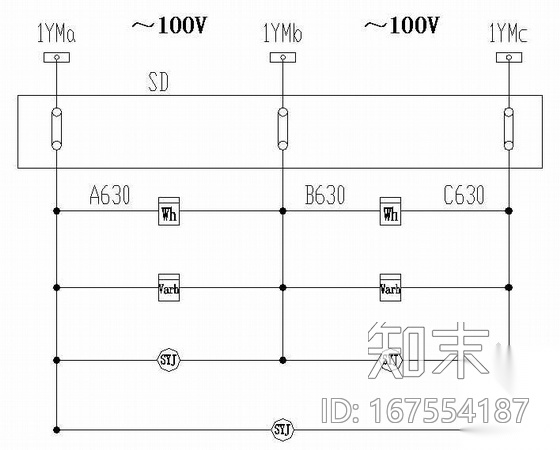 315KVA环网型箱变电气设计图cad施工图下载【ID:167554187】