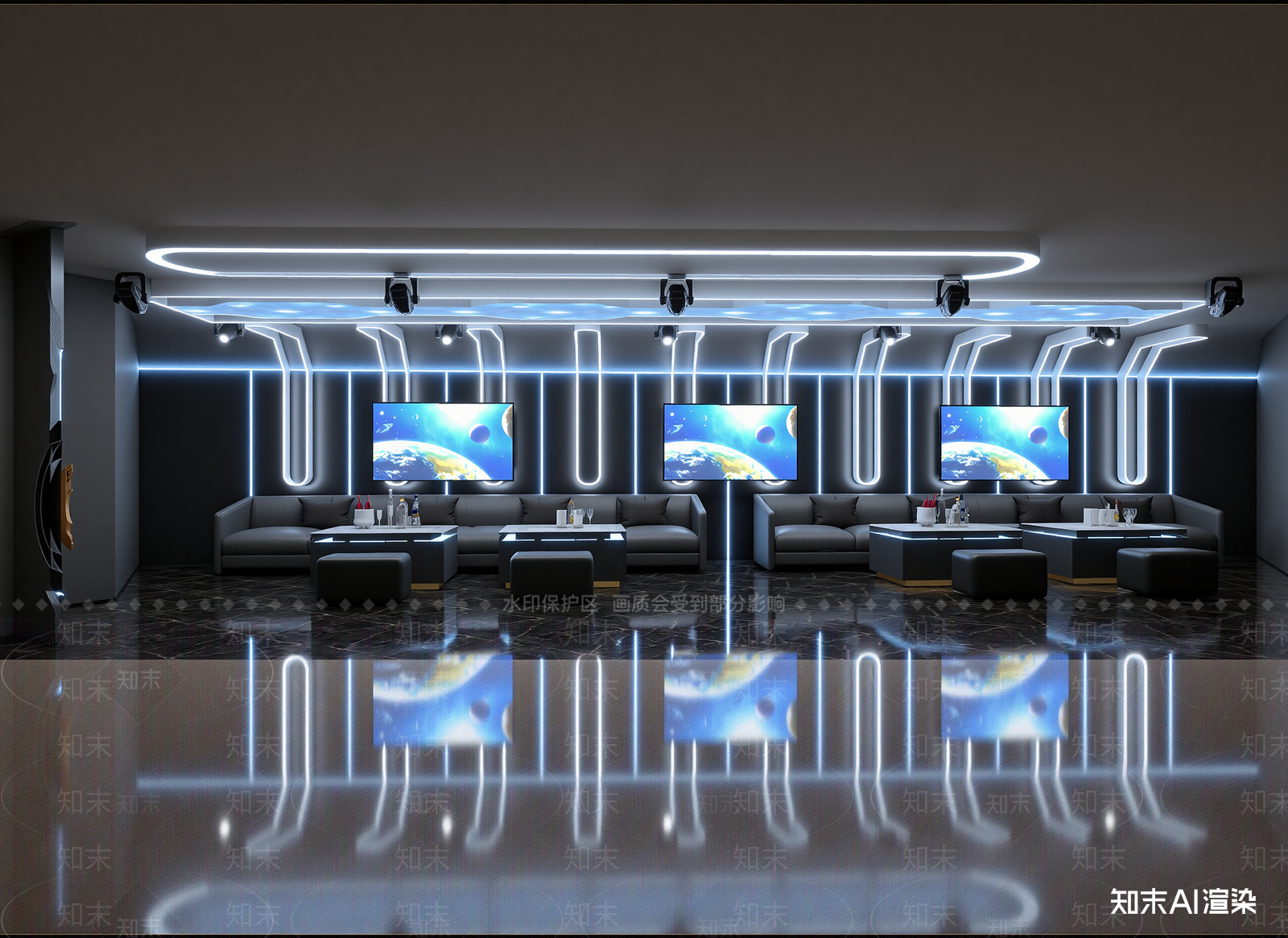 现代酒吧3D模型下载【ID:1214293960】