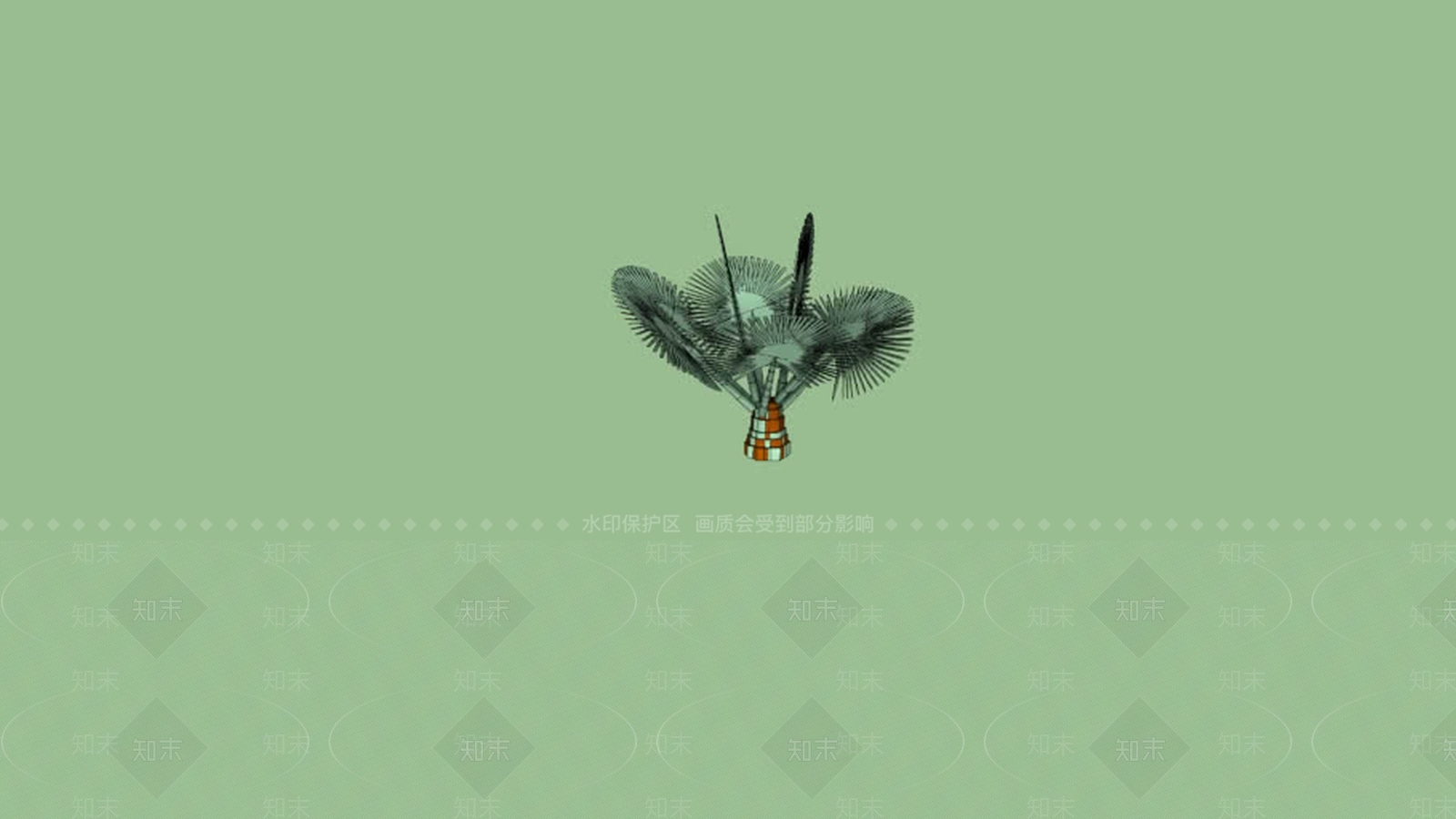 蓝棕榈1SU模型下载【ID:1162132529】