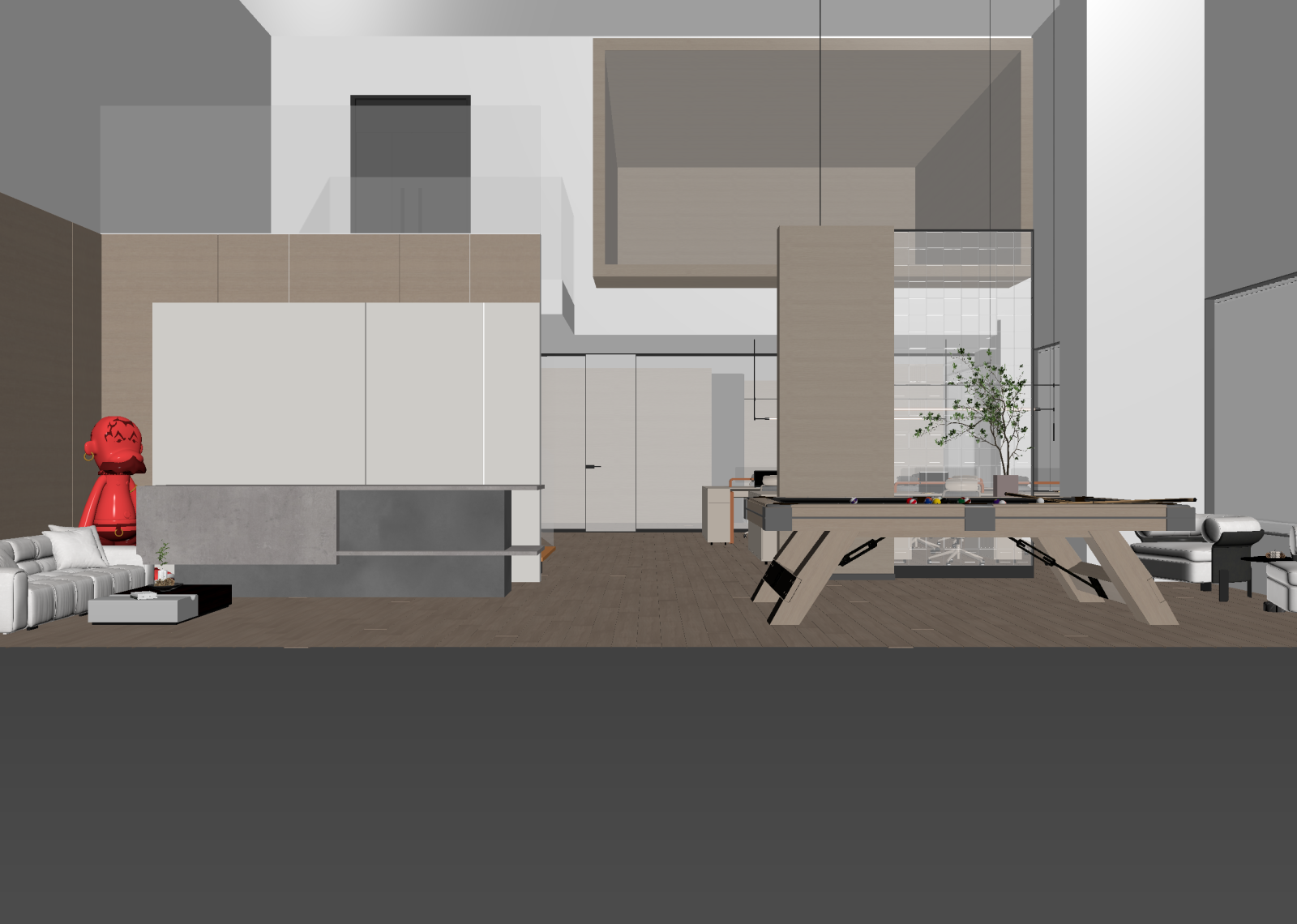 现代休息区3D模型下载【ID:1214376161】